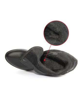 Elegantní kotníkové boty na podpatku s kožíškem uvnitř