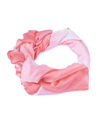 Dámský hebký šátek ombre bílo - růžová barva